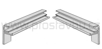 Krytka boční hliníková pod omítku KLASIK PA8607 - 070 mm - 02 stříbrná (pravá+levá)